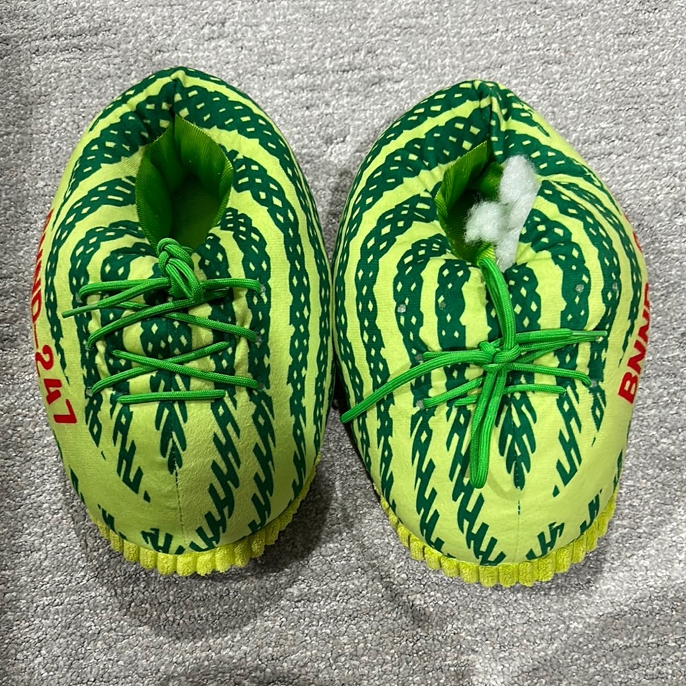 Green slippers